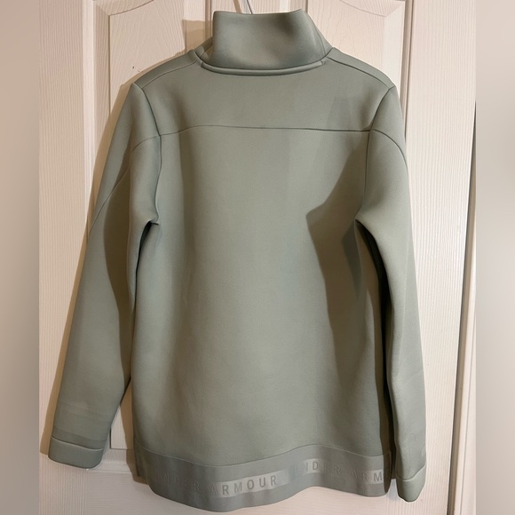 Under Armour Womens Sweatshirt Mint Green Unstoppable Move Mock Neck - Picture 4 of 7